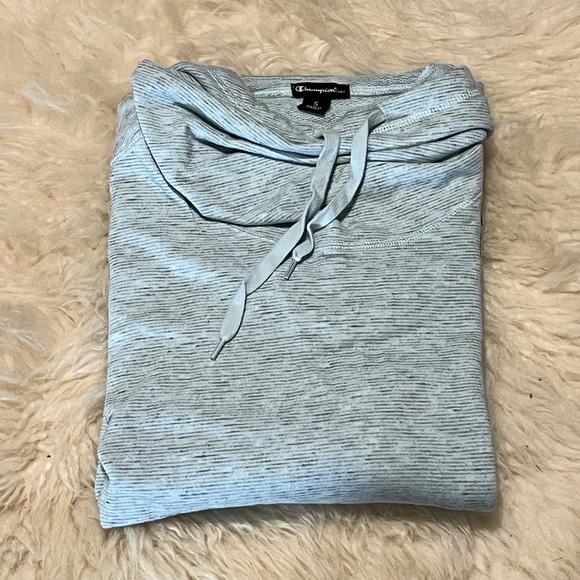 Champion Mint/ Gray Cowl Hoodie Sweatshirt - Picture 2 of 6